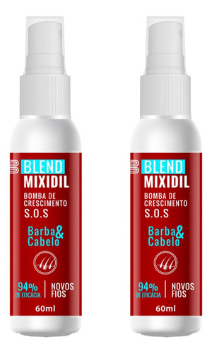 Tônico Capilar Mixidil Blend 60ml Bomba De Crescimento 2 Un