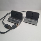 Lote X2 Base Dock Cargador Belkin Micro Usb - Para Repuestos