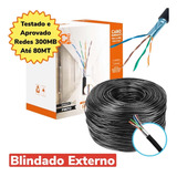 Cabo De Rede Cftv Blindado Cat5e Ftp Externo Dupla Capa 200m