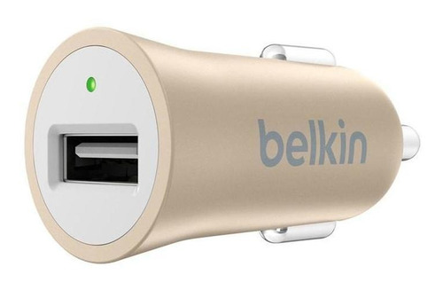 Carregador Veicular Belkin Usb-a 2.0 2.4a 12w Dourado