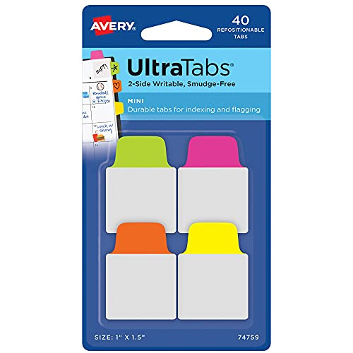  Ultra Mini Aquí, 1  X 1,5  , 2-side Grabables, Neón Rosa - 