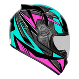 Capacete Moto Feminino Ebf New Spark Esportivo C/ Narigueira