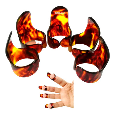 Uñas Dedal Plumillas Para Dedos Carey Daddario Gh Marrón