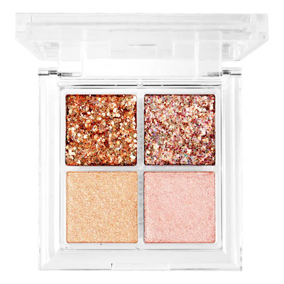 Paleta De Sombras 4 tonos dorados Ruby Kisses Leo Glitter Gem, Brillo Duradero y Textura cremosa, A prueba de Agua, Ideal para un Maquillaje de día y noche | Envío gratis