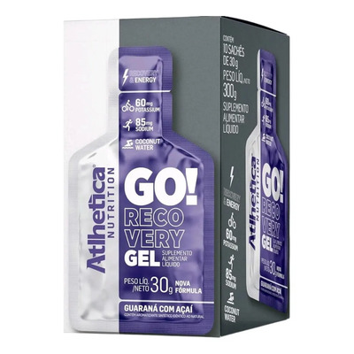 Go! Recovery Gel (display Com 10 Saches De 30g) Guarana Com Acai Sem Sabor