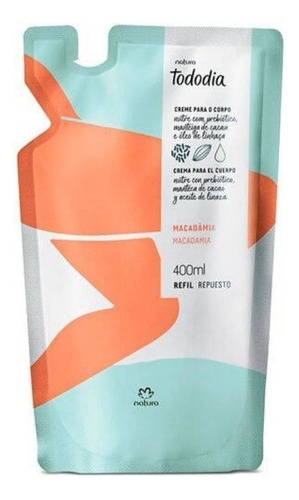 Creme Hidratante Para Corpo Natura Tododia Macadamia En Refil De 400ml/400g