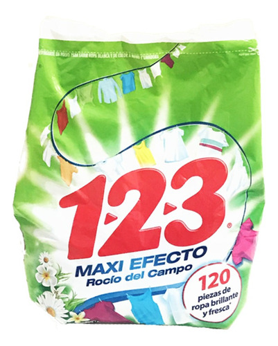 Detergente En Polvo 123 Rocío Del Campo 900 Gr