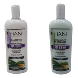 Shampoo + Acondicionador Han Hidronutritivo Aloe Rulos 500ml