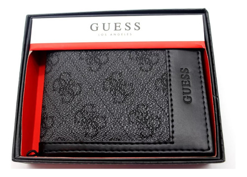 Cartera Guess Negra Hombre Original 31go220112