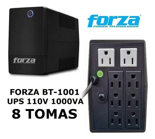 Ups Interactiva Forza Bt-1001, 1000va/600w 8 Tomas Regulador