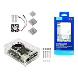 Kit Case P/ Raspberry Pi3(b)+ Cooler +dissipadores +fonte