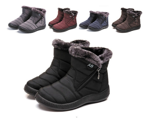 Botas De Nieve De Invierno Impermeables Y Cálidas For Mujer