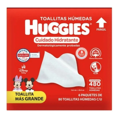 Huggies Cuidado Hidratante 6 unidades (80 cada una) | MercadoLibre