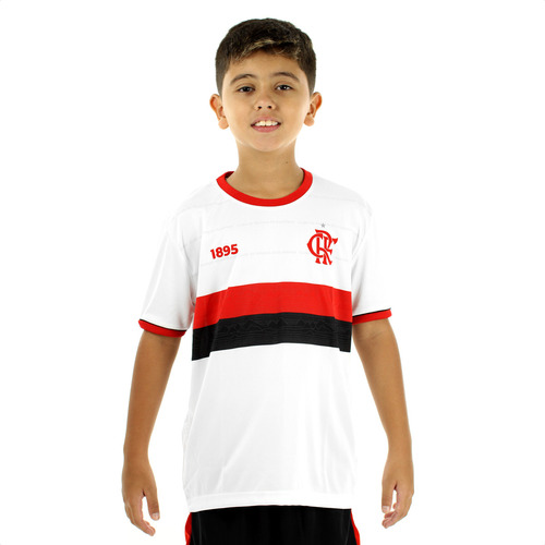 Camiseta Flamengo Infantil Branca Camisa Mengão Oficial