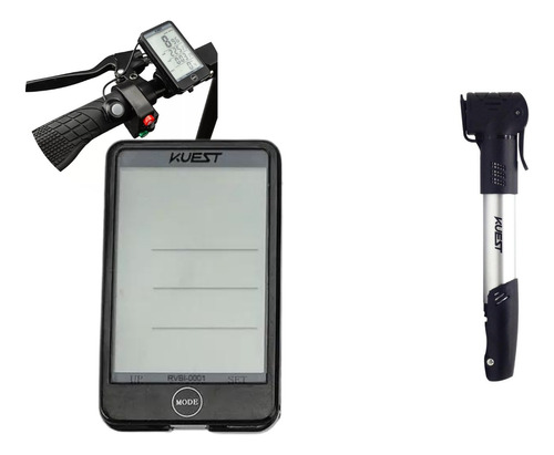 Velocimetro Digital Para Bicicleta + Inflador Portatil Alumi
