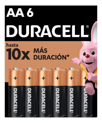 Aa Duracell Paq 6pzas No Recargable