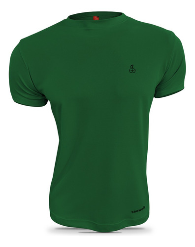 Camiseta Dryfit Texturizado 100% Poliamida Uv 50+ Verde