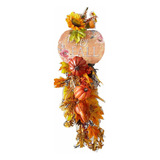 Halloween Flores Girasol Con Calabazas Decoración Corona