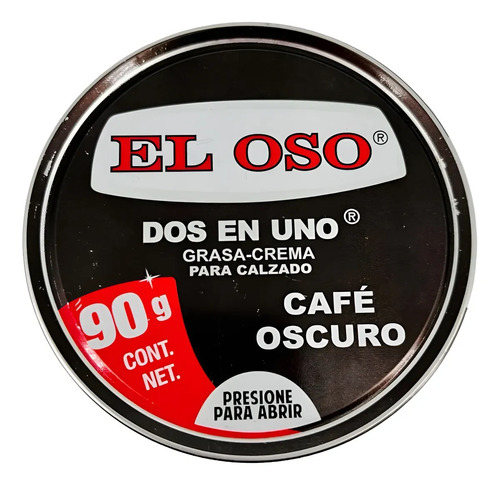 Grasa Crema Para Calzado De Piel 2 En 1 Brillo Color El Oso