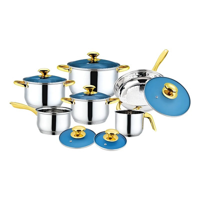 Bateria De Cocina 12 Pz Cristy Fraciel Acero Inox Induccion Acero Inoxidable | Envío gratis
