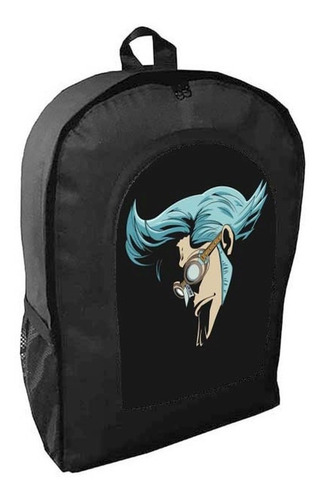 Mochila Negra Anime One Piece Adulto / Escolar F1