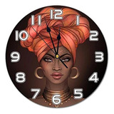 Abucaky Reloj De Pared Para Mujer Afroamericana Funciona