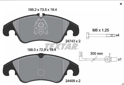 Juego Pastillas Freno Delant Audi A4 A5 A6 Q5 Textar Germany Foto 6