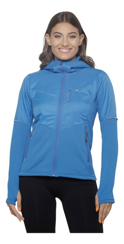 Campera Micro Polar Mujer Montagne Lea Rompeviento Termica