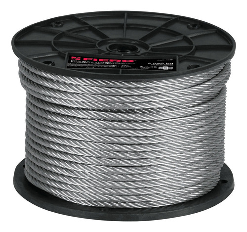Cable Flexible De Acero 1/4 , 7x19 75m, Fiero 44213