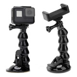 Ventosa Flexible 2x1 Para Smartphone Y Cámaras Gopro U Otras