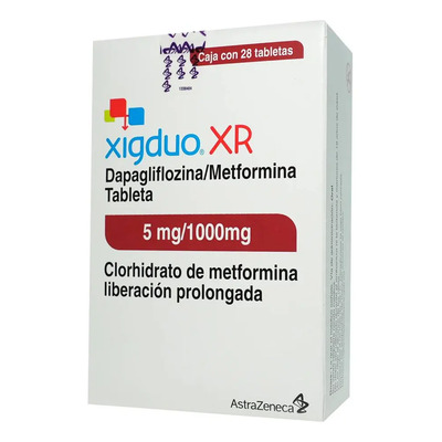 Xigduo Xr Tabletas 5 Mg\u002F1000 Mg, 28 Tabletas | Envío gratis