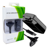 Kit Bateria Para Controle Xbox 360 Com Cabo Carregador Preto