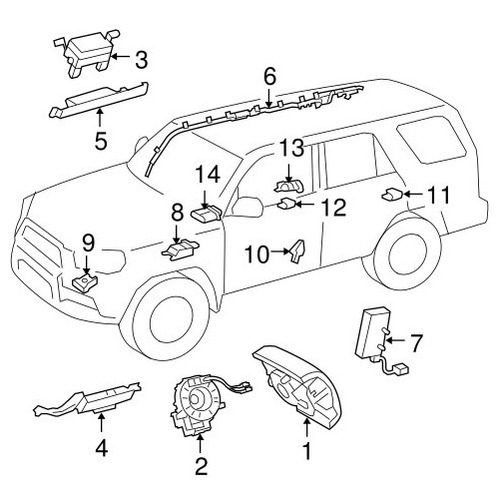 Sensor De Impacto 4runner 10-20 (parachoque)  Toyota     Foto 3