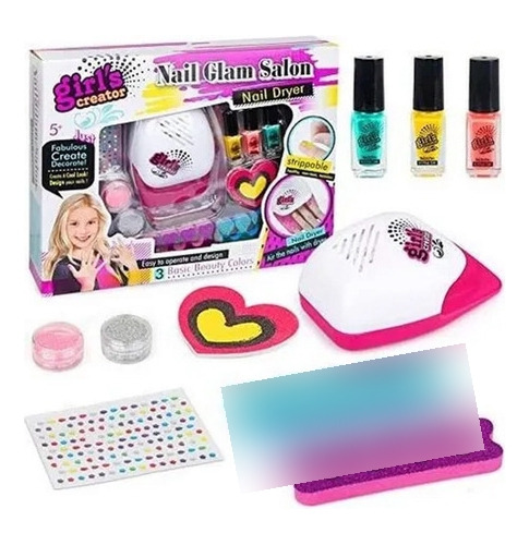 Juguete Kit Uñas Niñas Accesorios Set Manicure Esmaltes 