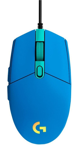 Mouse Logitech G203 Alámbrico, Usb, 8000dpi, Azul