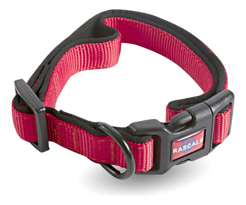 Collar Perro Mediano Acolchonado Premium Rascals Tamaño Del Collar M Nombre Del Diseño Neoprene - Sbr Color Rojo