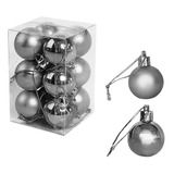 Set Globos Bolas Navideños Mini Árbol Combinado X12 Unidades