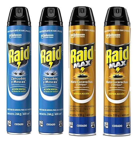 Kit Insecticida Raid Volador Y Ras - Unidad a $3969