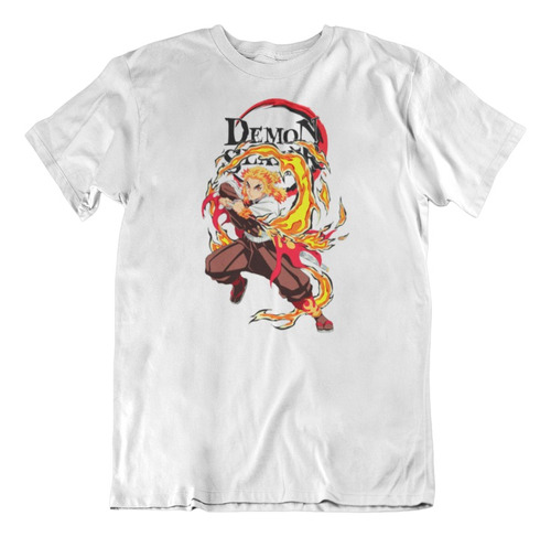 Playera Algodon Premium: Rengoku Kyojuro Demon Slayer 