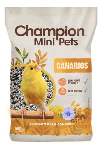 Pack Champion Mini Pet Alimento Semillas Para Canario 2kg