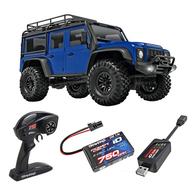Carro RC 4x4 Traxxas TRX4M Land Rover Defender 1\u002F18 Azul Todoterreno | Meses sin interés