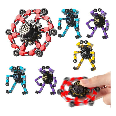 Fidget Spinners Transformables,6PCS Juguetes Sensoriales Divertidos para Niño Adulto,Cadena Deformable DIY Robot Spinner,Juguete Giroscopio de Alivio de Estrés para la Punta de los Dedos,Regalos para | MercadoLibre