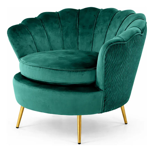 Sillón Ocasional Tipo Flor En Terciopelo | Moderno | Cómodo