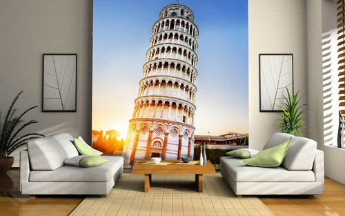 Papel De Parede 3d Paisagem Itália Torre De Pisa 9,5m² Ncd20
