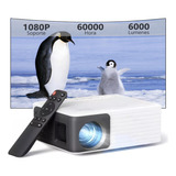 Mini Proyector Fhd 1080p Soporte Lcd Portatil Theater Blanco