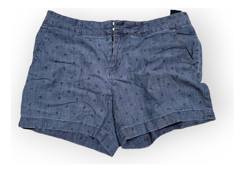 Short Tommy Hilfiger De Mujer Talla 8 Azul Print Anclas