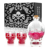 Juego De Decantador De Calavera, Botella De Licor De Cristal