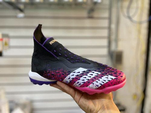 Tenis De Futbol Predator Rosa Negro Niños