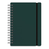 Cuaderno Studio A5 Rayado 80 Hojas Cuero Reciclado Duradero Color Verde Amazonia