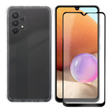 Capinha + Película Full 3d Para Galaxy A32 4g A325 Tela 6.4